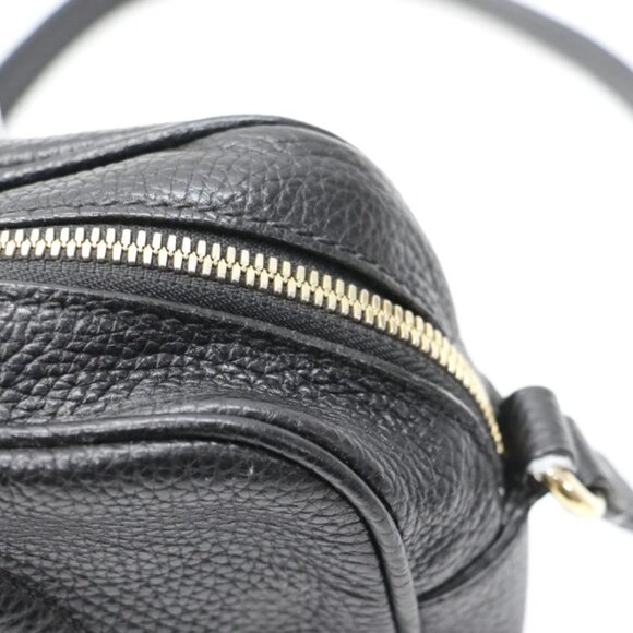 Gucci Pebbled Calfskin Small Soho Disco Bag - Black - Picture 7 of 16